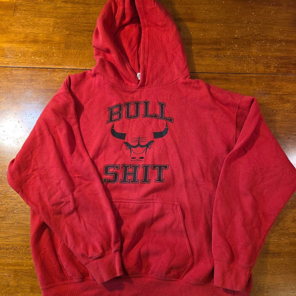 Chicago Bulls BS Red Graphic Hoodie Men’s Size XL Not NBA Licensed